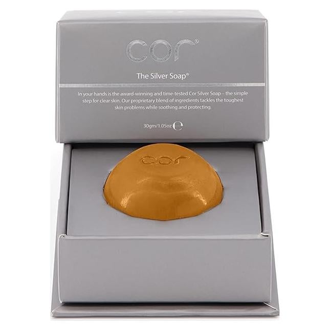 Jabón Facial Natural Cor con Plata Coloidal 30g - Hidratación y Limpieza