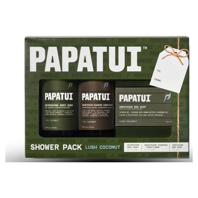 Paquete de Ducha para Hombres PAPATUI Cedar Sport - Gel, Champú y Jabón