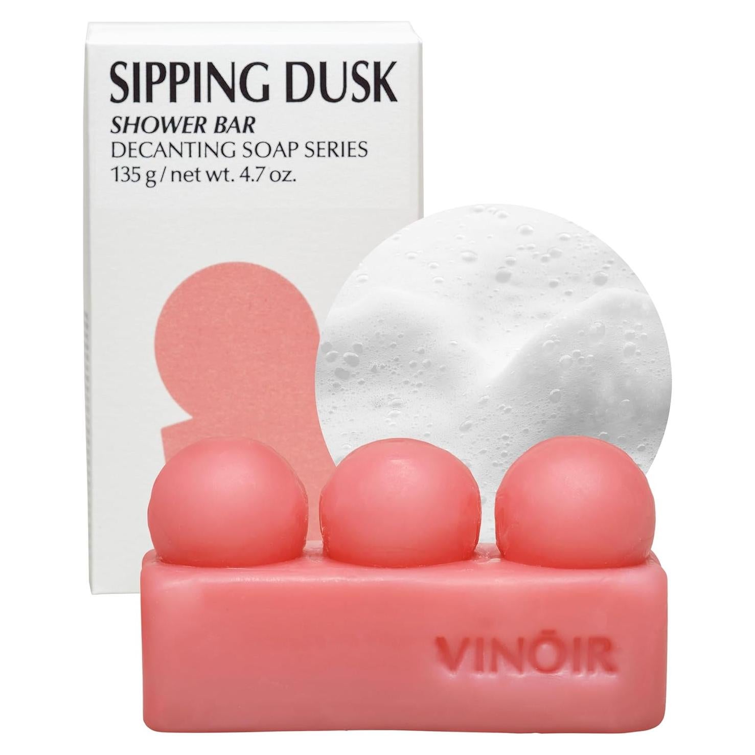 Barra de Ducha Decantadora VINOIR SIPPING DUSK 99g - Aroma Frutos Rojos y Lavanda