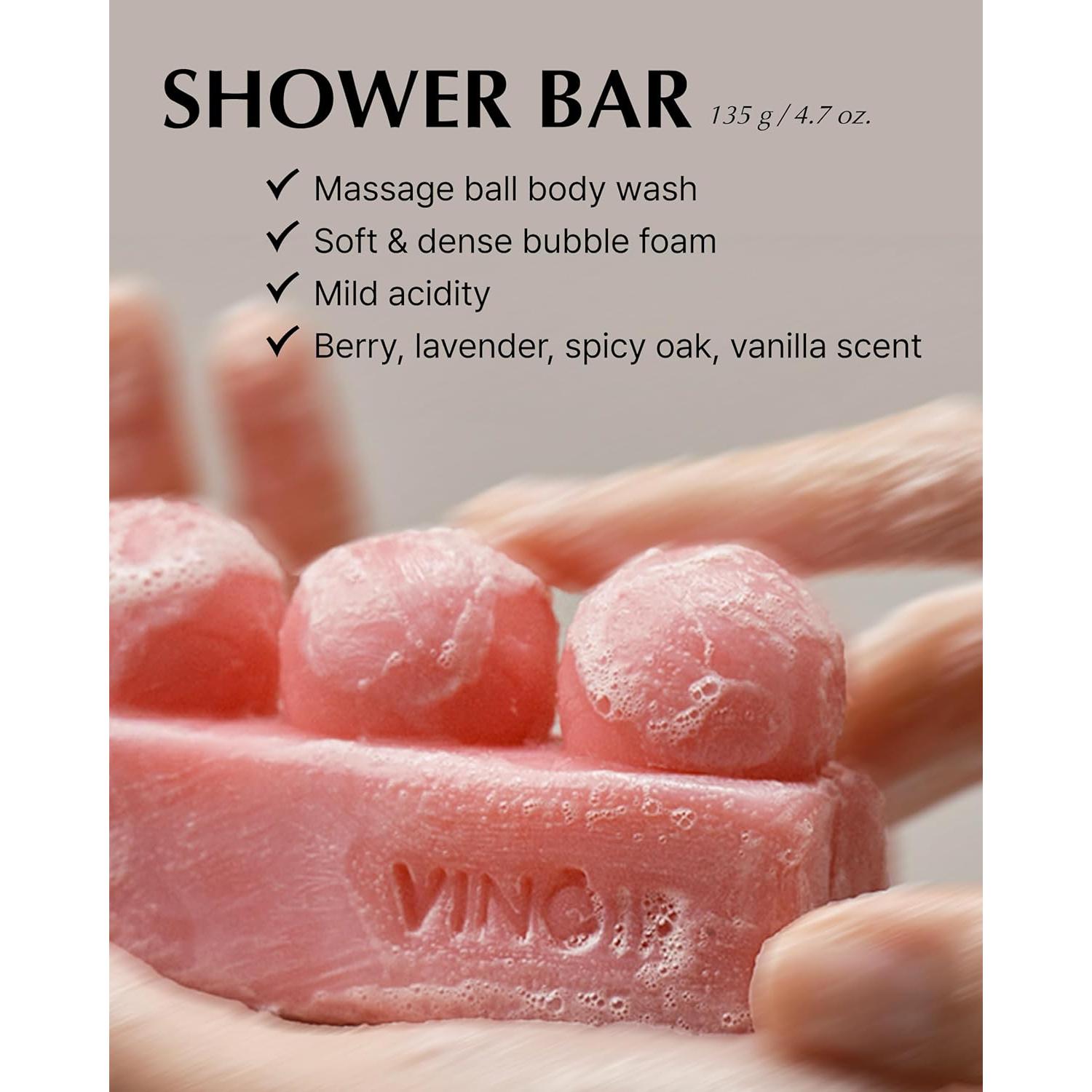 Barra de Ducha Decantadora VINOIR SIPPING DUSK 99g - Aroma Frutos Rojos y Lavanda