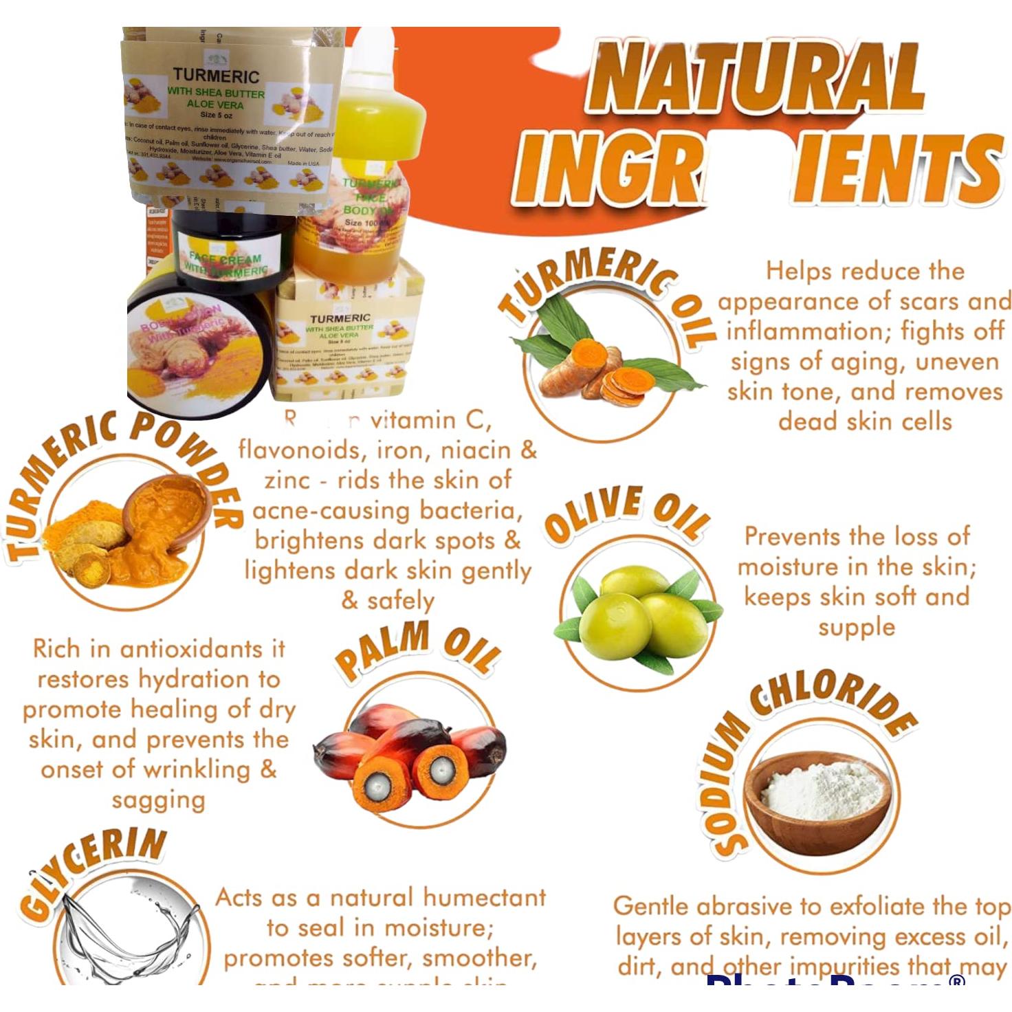 Jabón de Cúrcuma Orgánica con Aloe Vera - 2 Paquetes de 141g