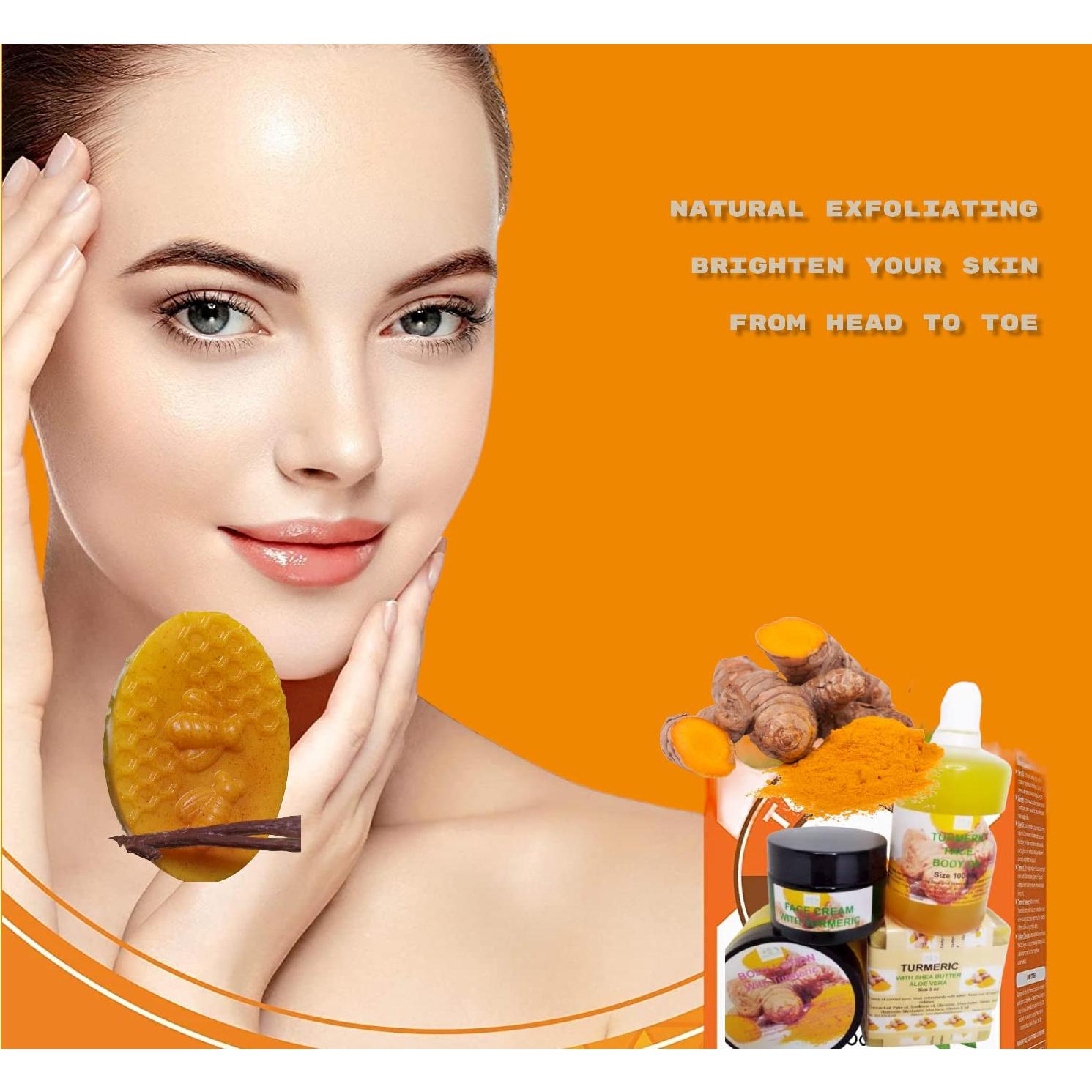 Jabón de Cúrcuma Orgánica con Aloe Vera - 2 Paquetes de 141g