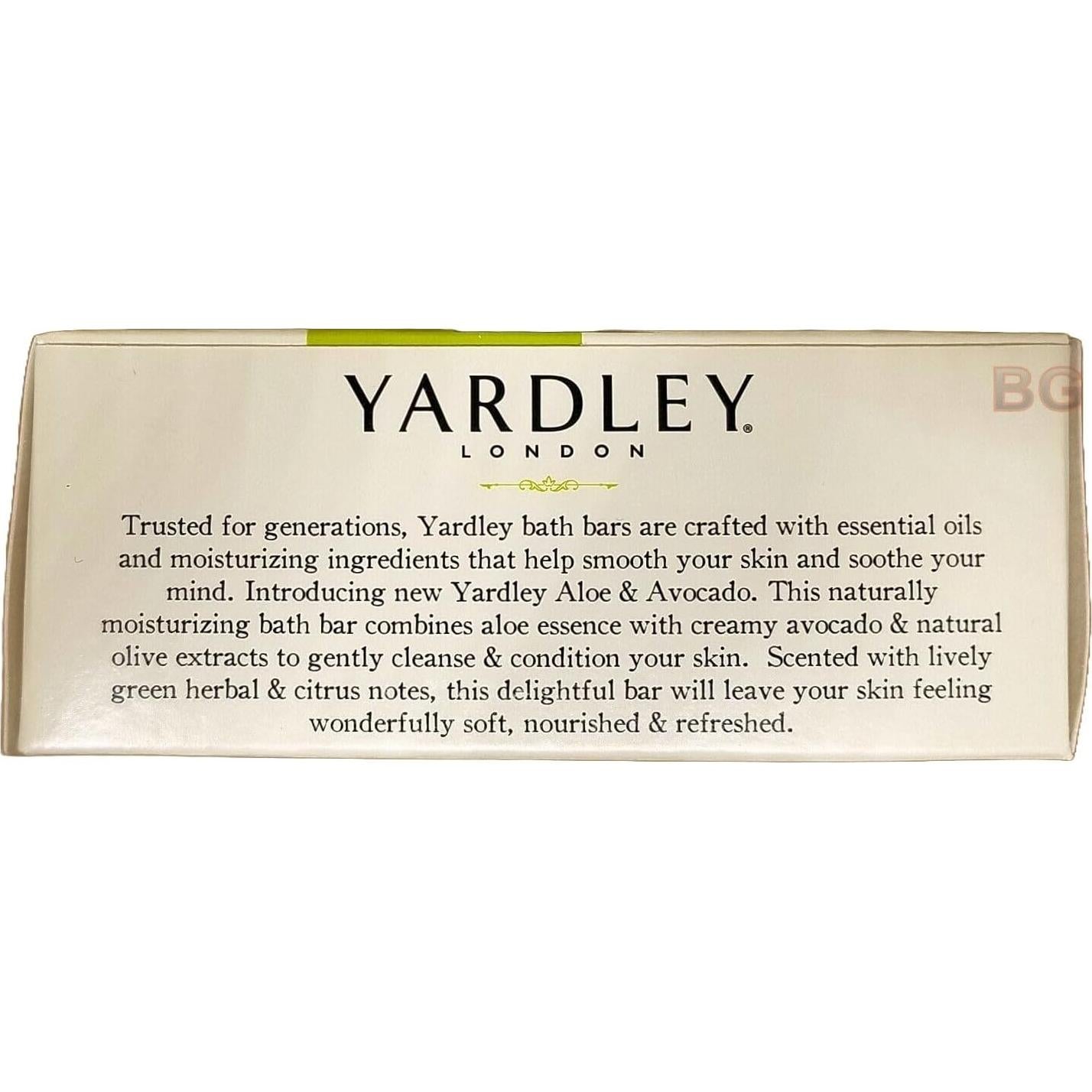 Barra de Baño Hidratante Yardley London Aloe y Aguacate 4x120g