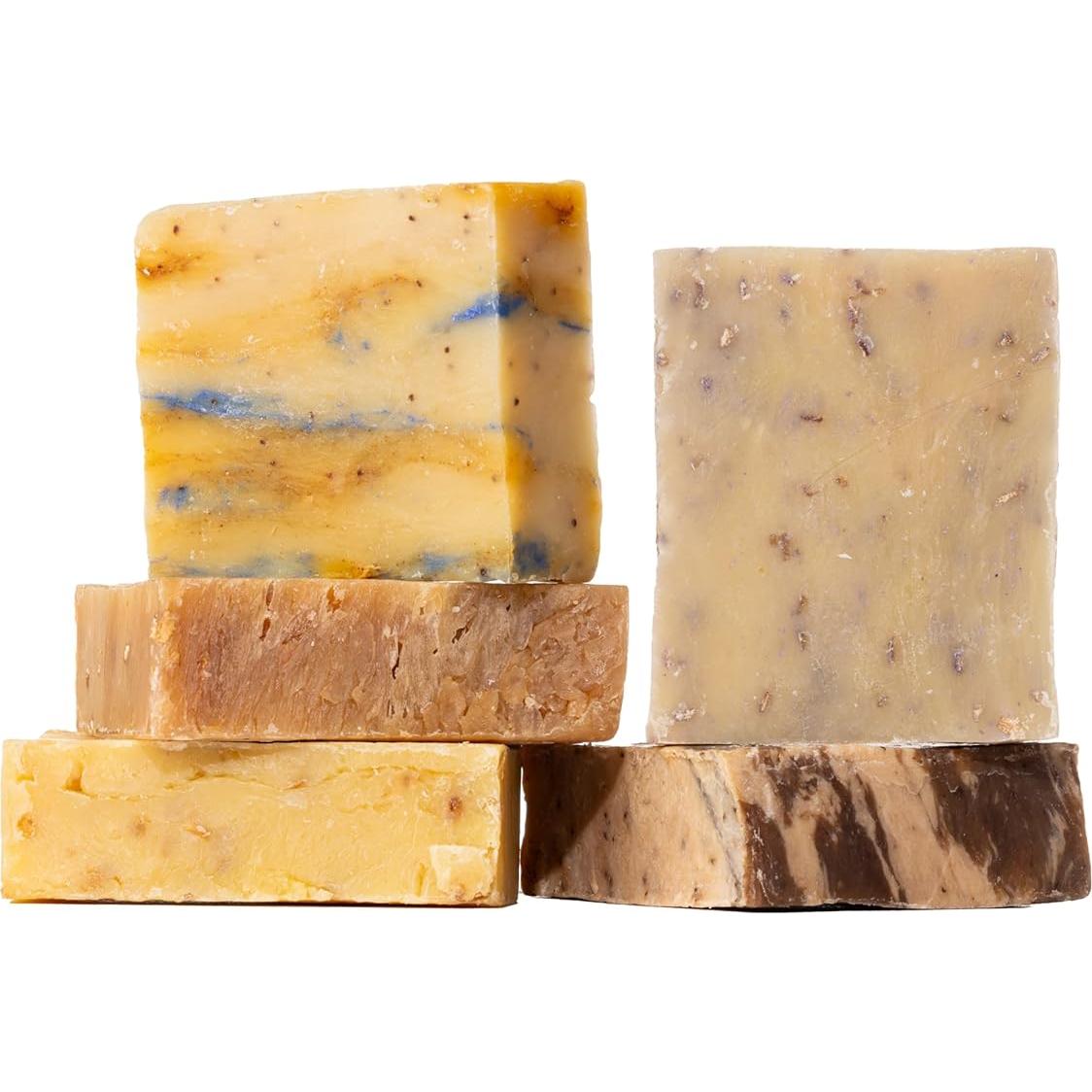 Jabón Natural Iron Lion - Mezcla Aromas 5 Paquete 100% Vegano