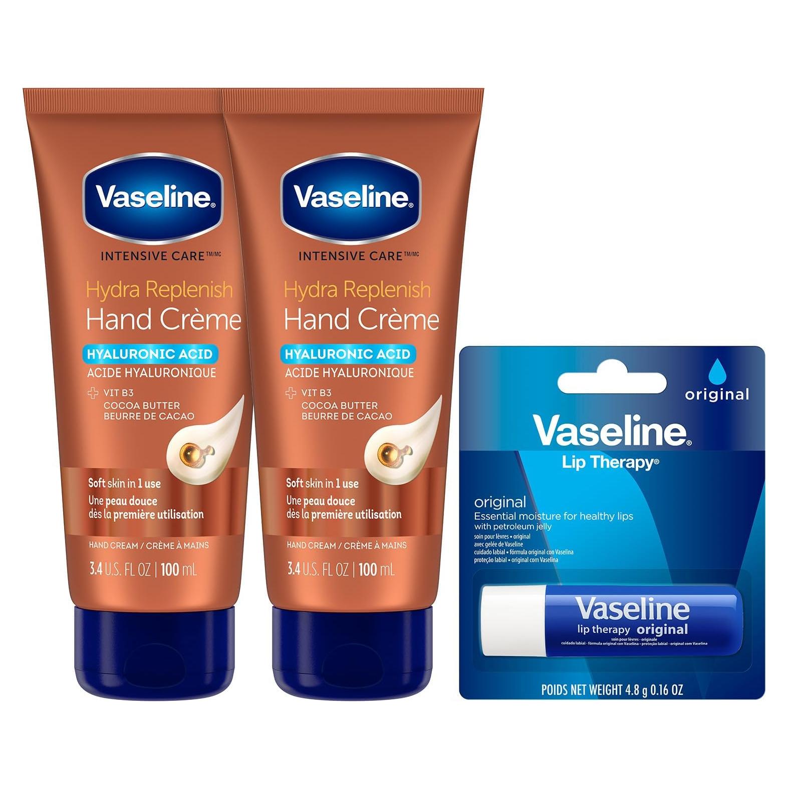 Crema de Manos Vaseline 2-Pack 96g + Bálsamo Labial 4.5g