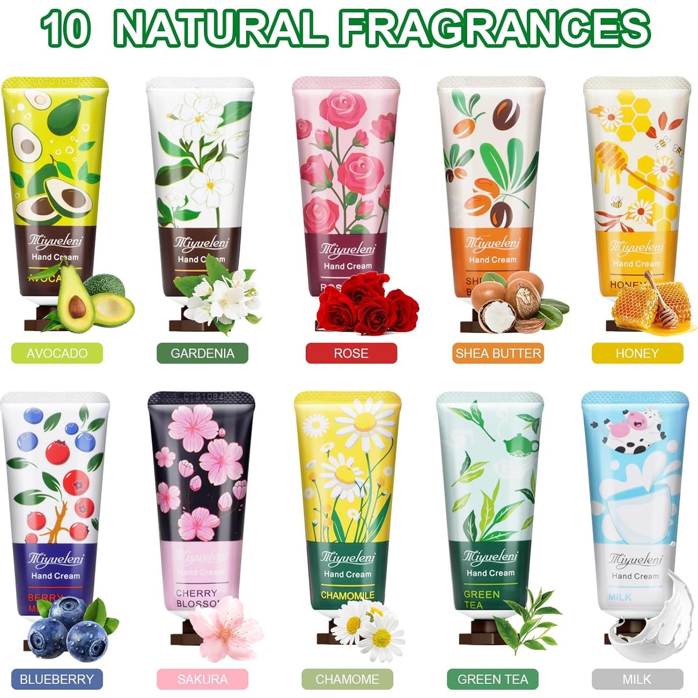 Set de 80 Crema de Manos Hidratante Loción 10 Fragancias