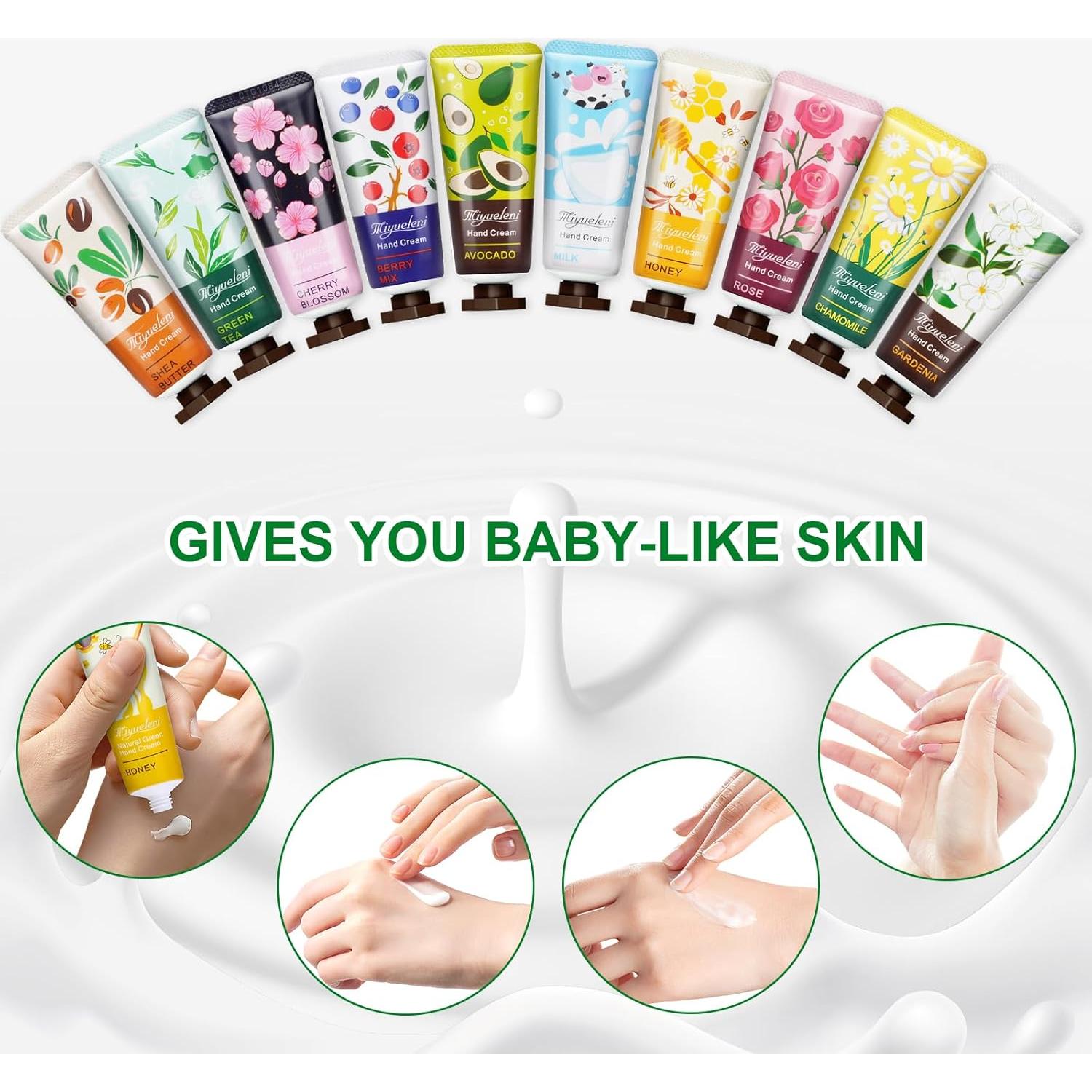 Set de 80 Crema de Manos Hidratante Loción 10 Fragancias