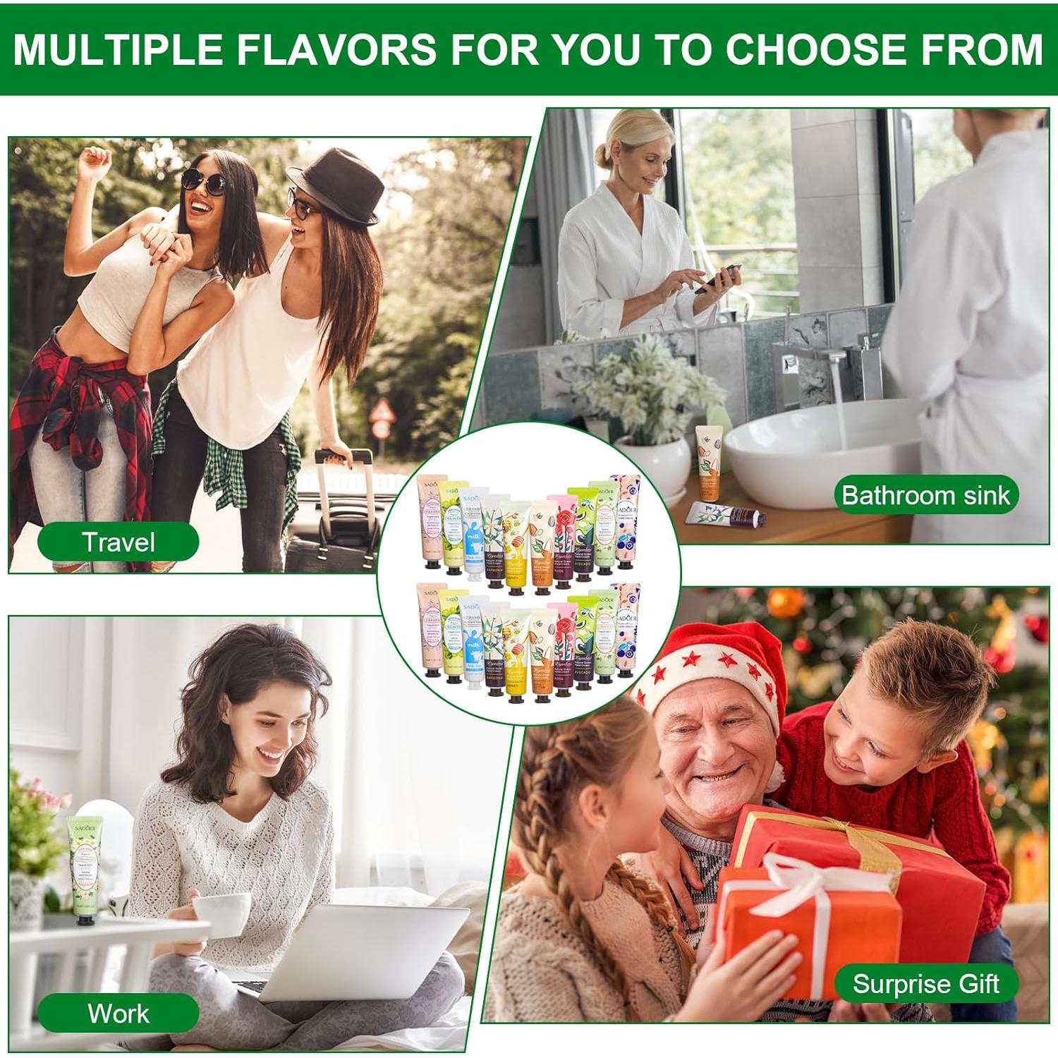 Set de 80 Crema de Manos Hidratante Loción 10 Fragancias