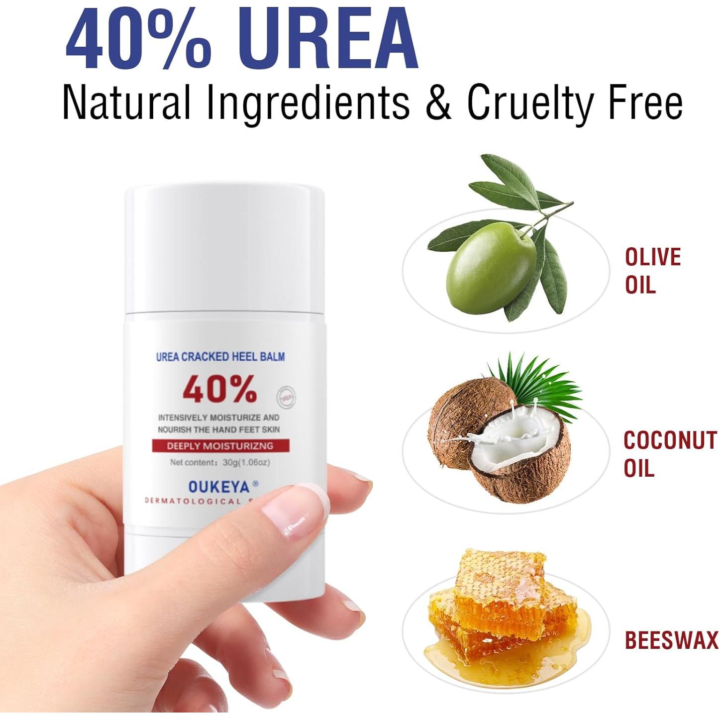 Crema de Urea 40% OUKEYA para Pies y Manos - Balsamo Hidratante