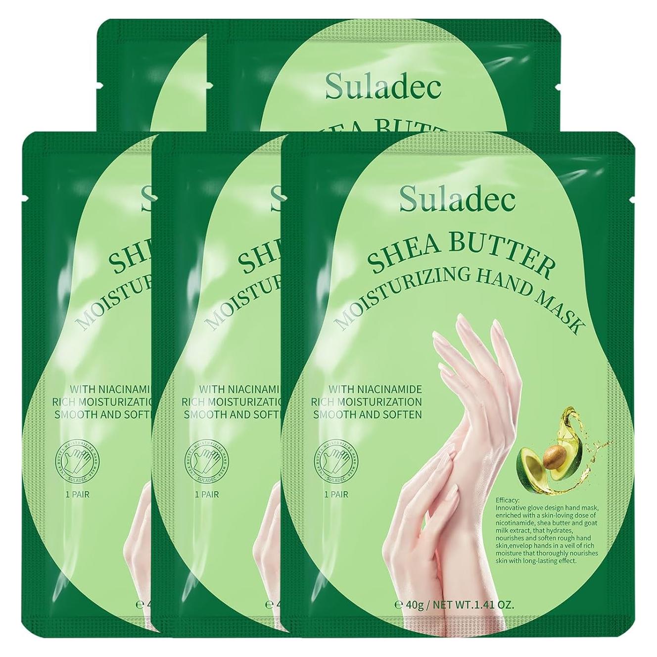 Mascarilla Hidratante para Manos SULADEC - Manteca de Karité y Leche de Cabra - 5 Pares