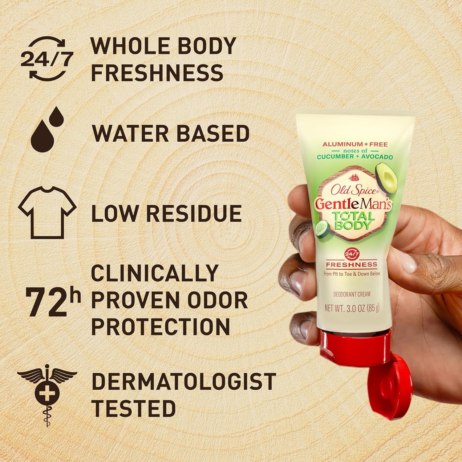 Crema Desodorante Corporal Old Spice 85 g - Pepino y Aguacate