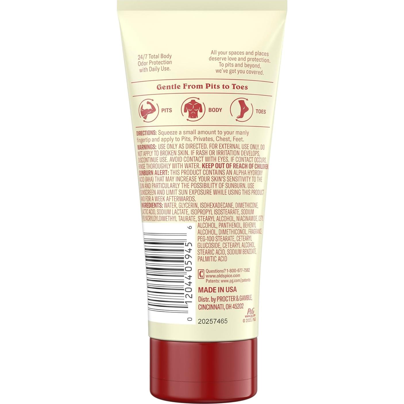 Crema Desodorante Corporal Old Spice 85 g - Pepino y Aguacate