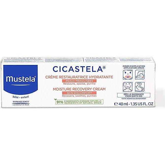 Crema Hidratante Cicastela Mustela 39.7 ml - Sin Fragancia