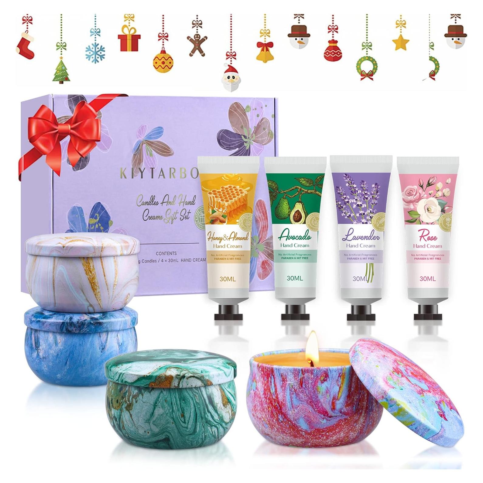 Cesta de Regalo para Mujeres KIYTARBOO con Velas y Loción