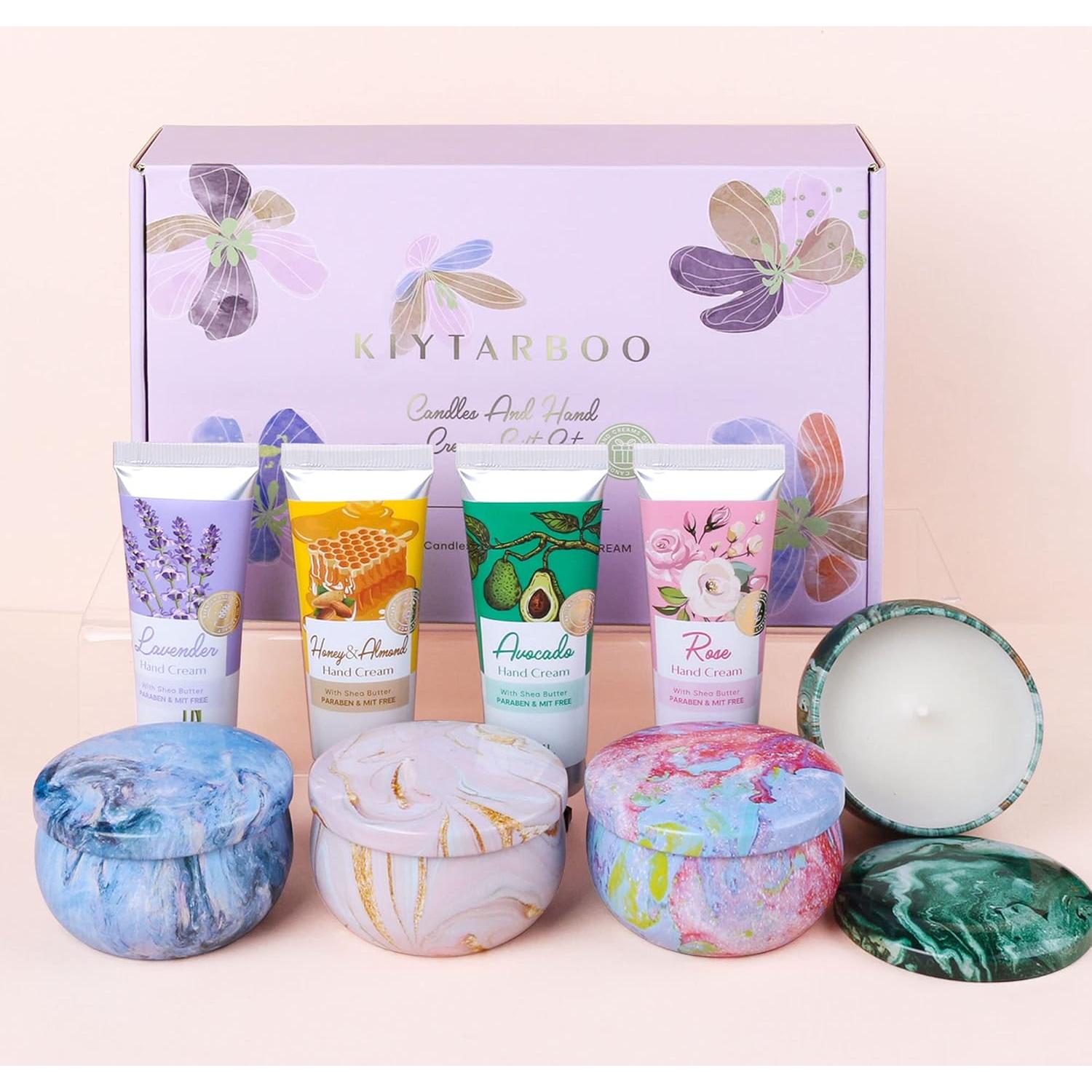 Cesta de Regalo para Mujeres KIYTARBOO con Velas y Loción