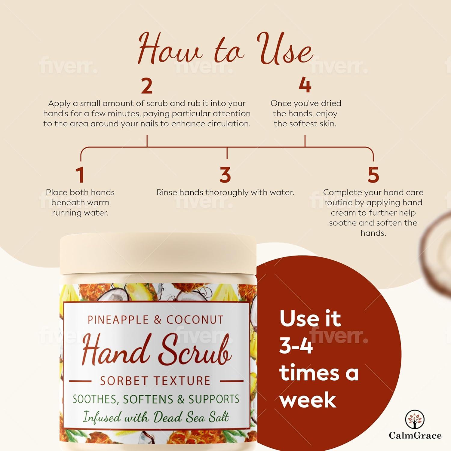 Exfoliante de Manos CalmGrace 298g con Sales del Mar Muerto