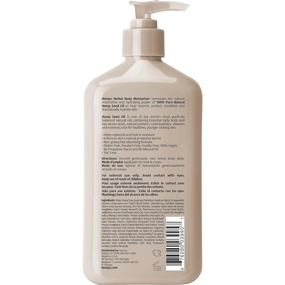 Hempz Hidratante Corporal Koa y Almendra Dulce 500 ml