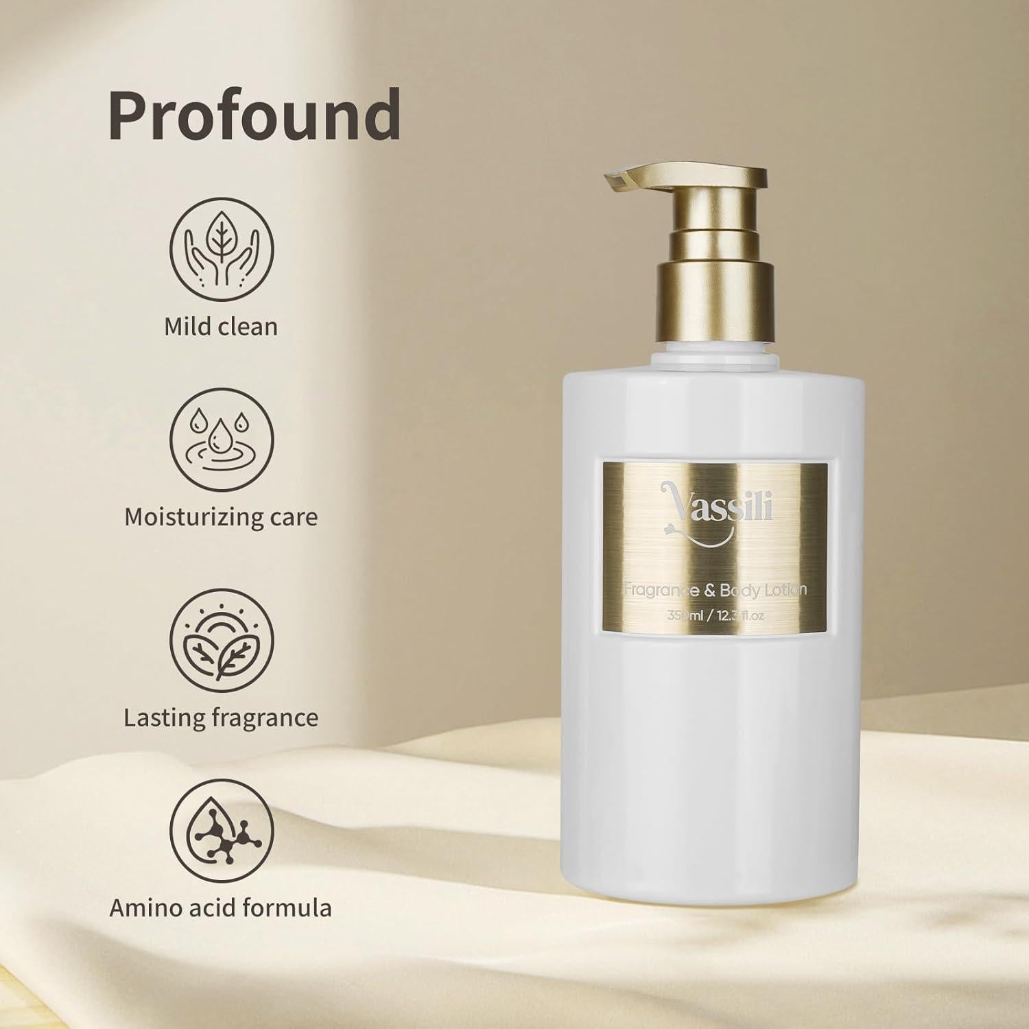 Loción Corporal Reafirmante Vassili 365 ml Hidratante Piel Seca