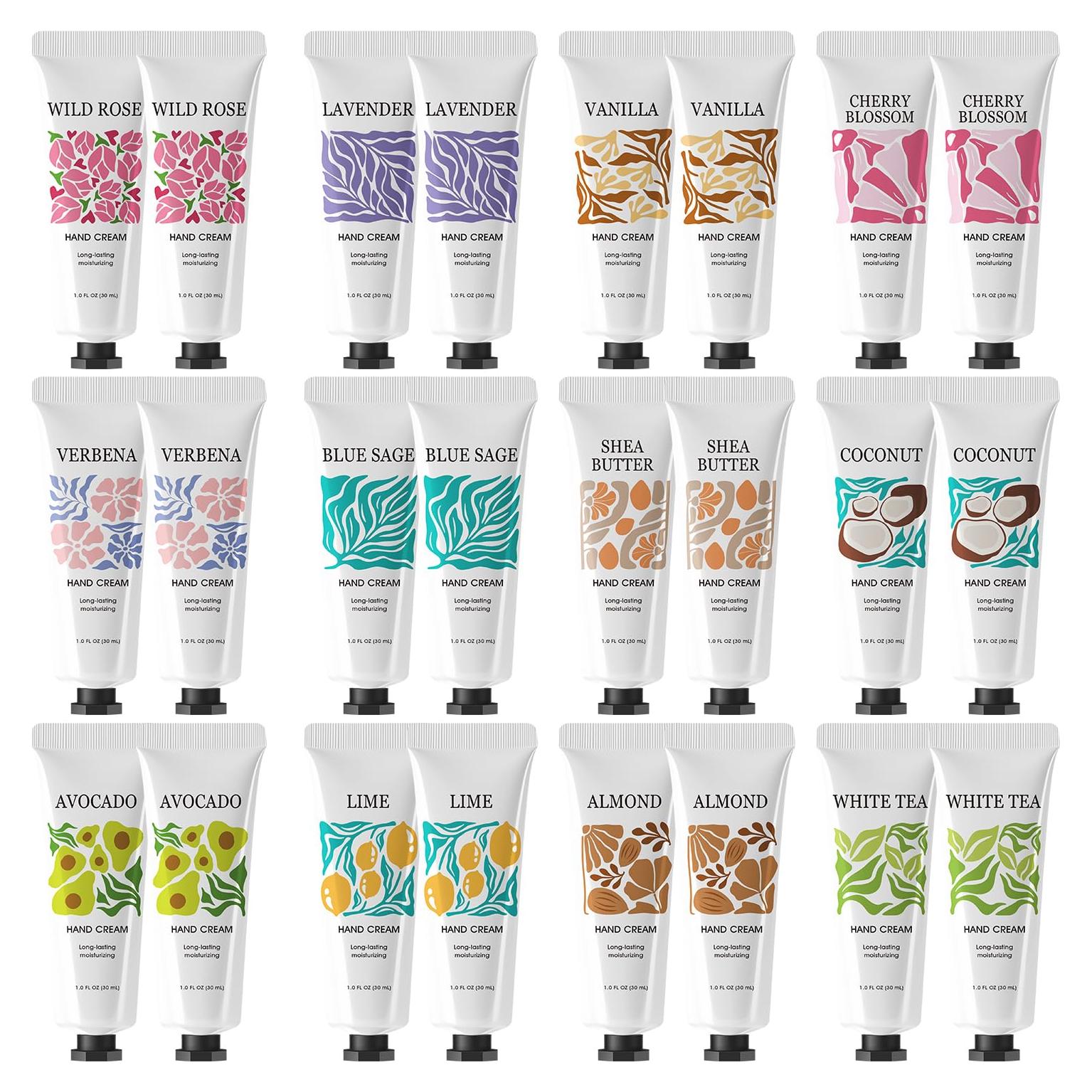 Set de Regalo 24 Crema de Manos BODY & EARTH Aromatizadas