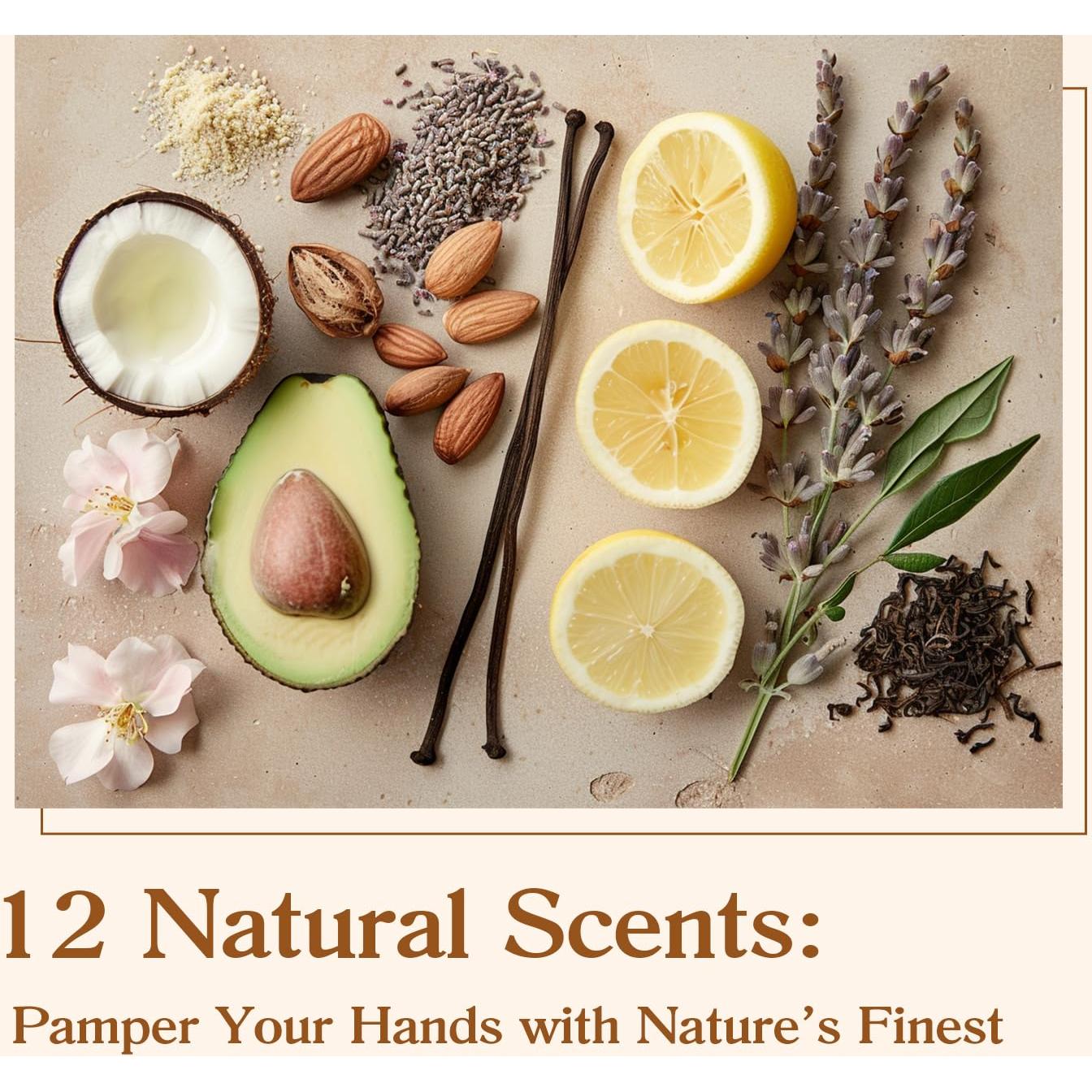 Set de Regalo 24 Crema de Manos BODY & EARTH Aromatizadas