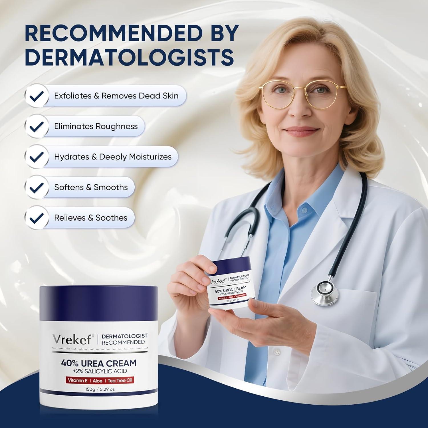 Crema de Urea 40% VREKEF para Pies y Manos 230g