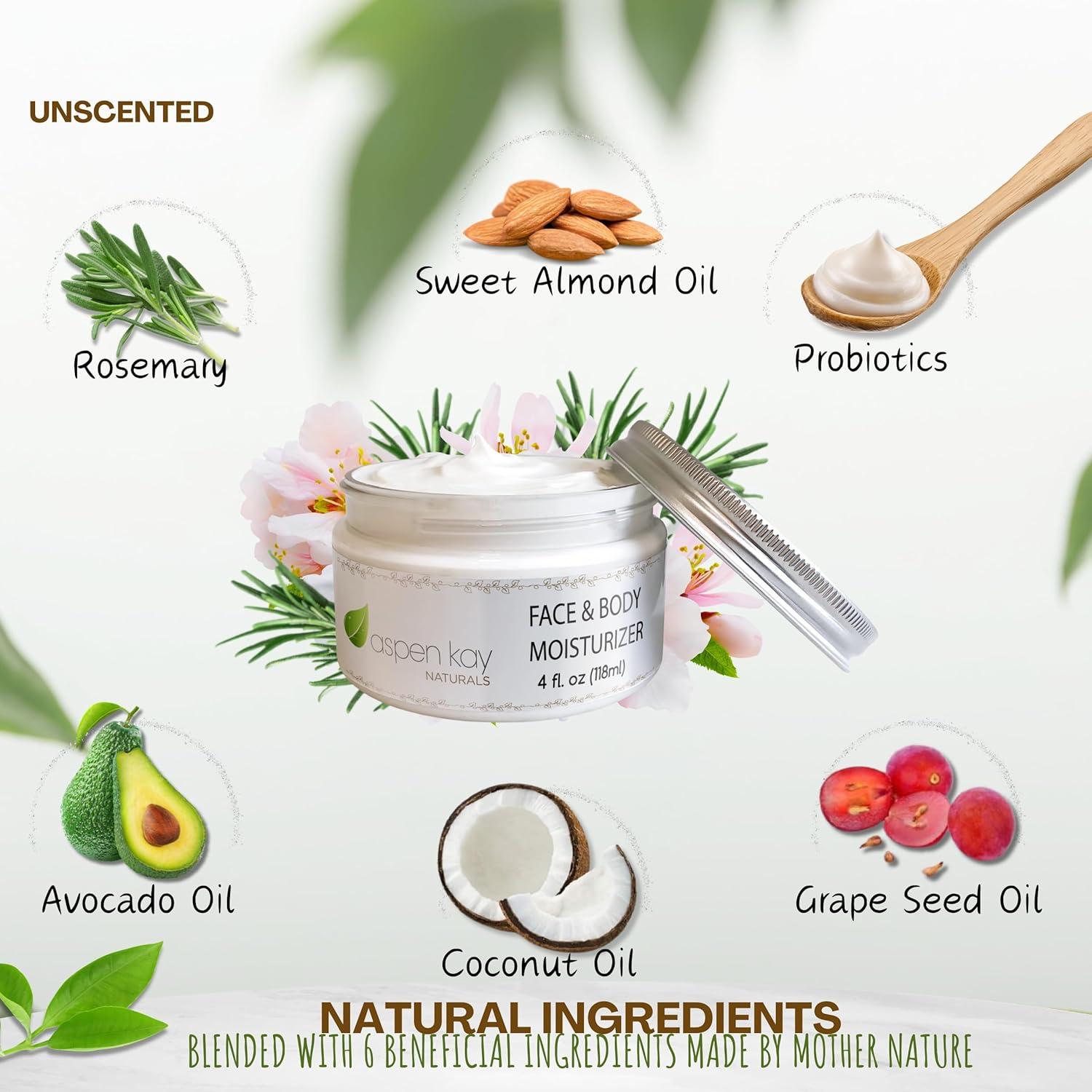 Hidratante Facial y Corporal Aspen Kay Naturals 118 ml - Sin Fragancia