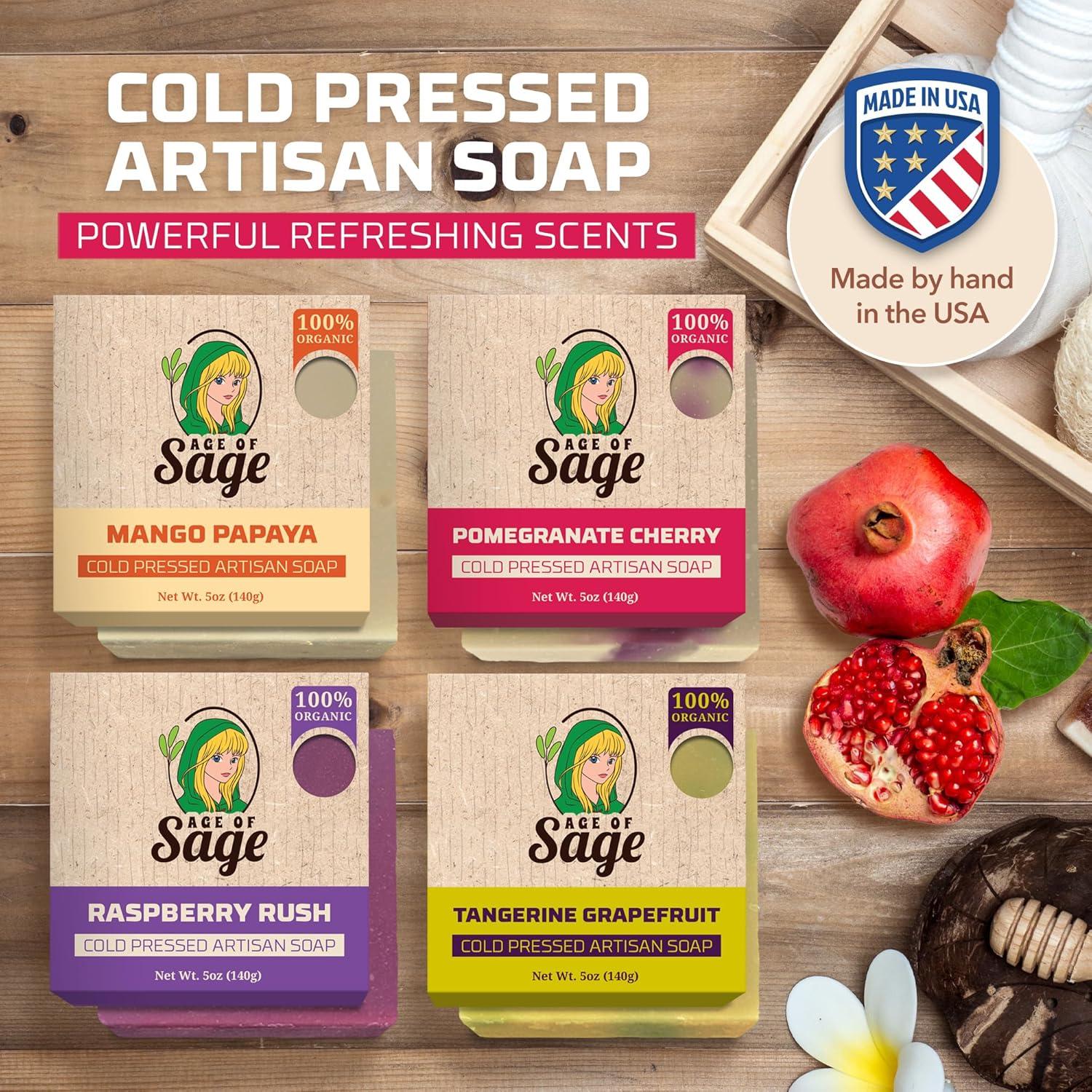 Set de Jabones Naturales Frutales Age of Sage - 4 Unidades