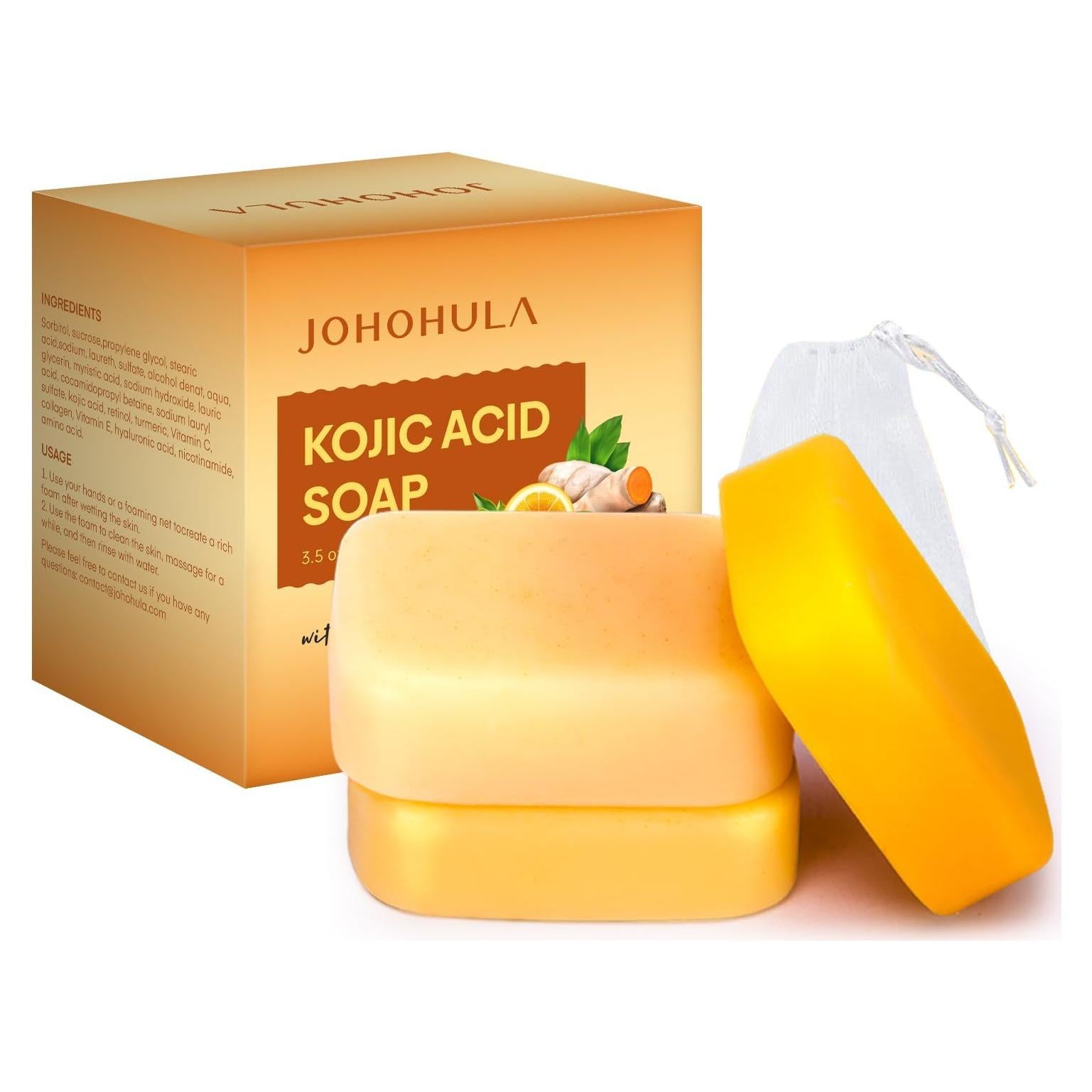 Jabón Kójico con Vitamina C y Cúrcuma - 3 x 100g