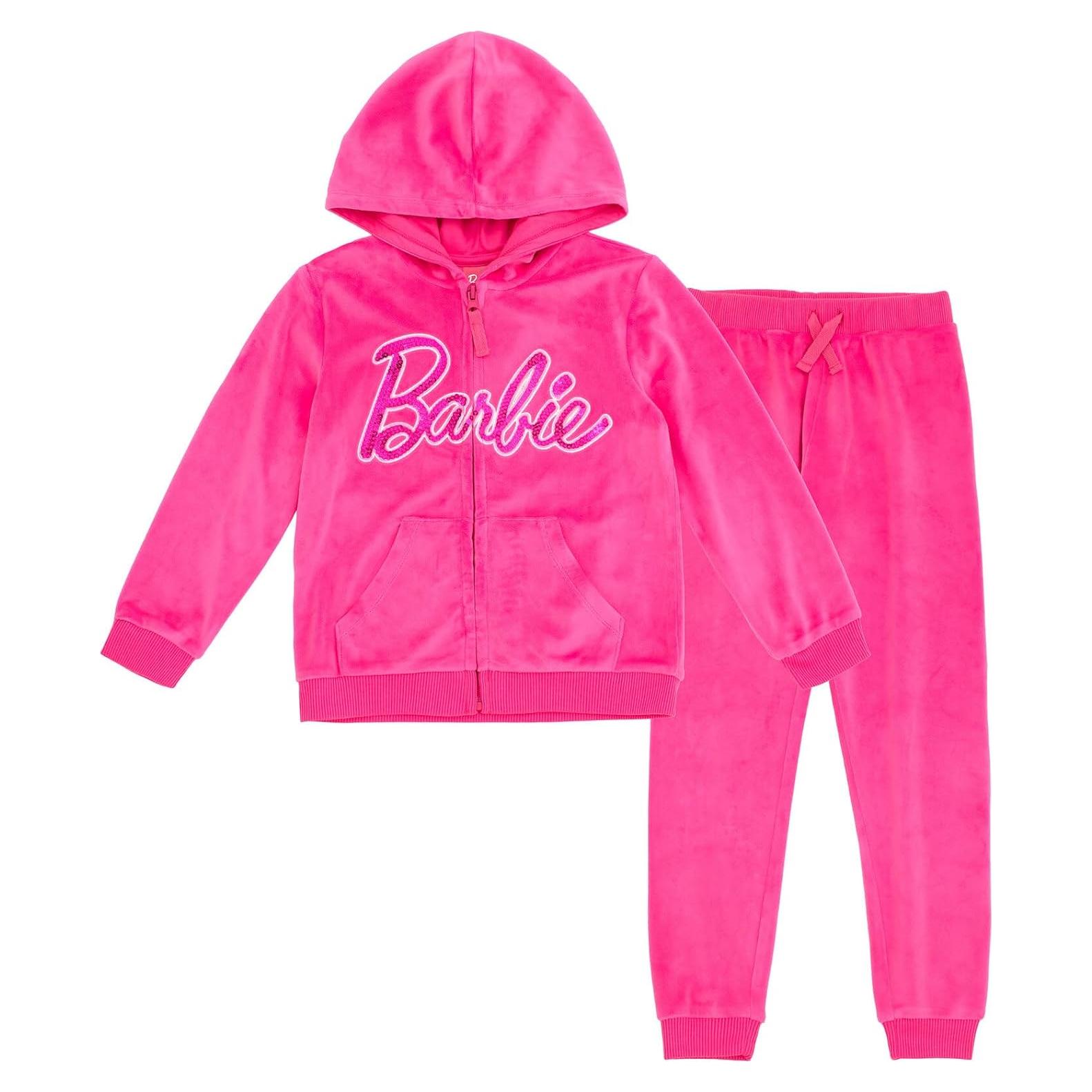 Conjunto sudadera y pantalones Barbie Rosa 5T para niñas