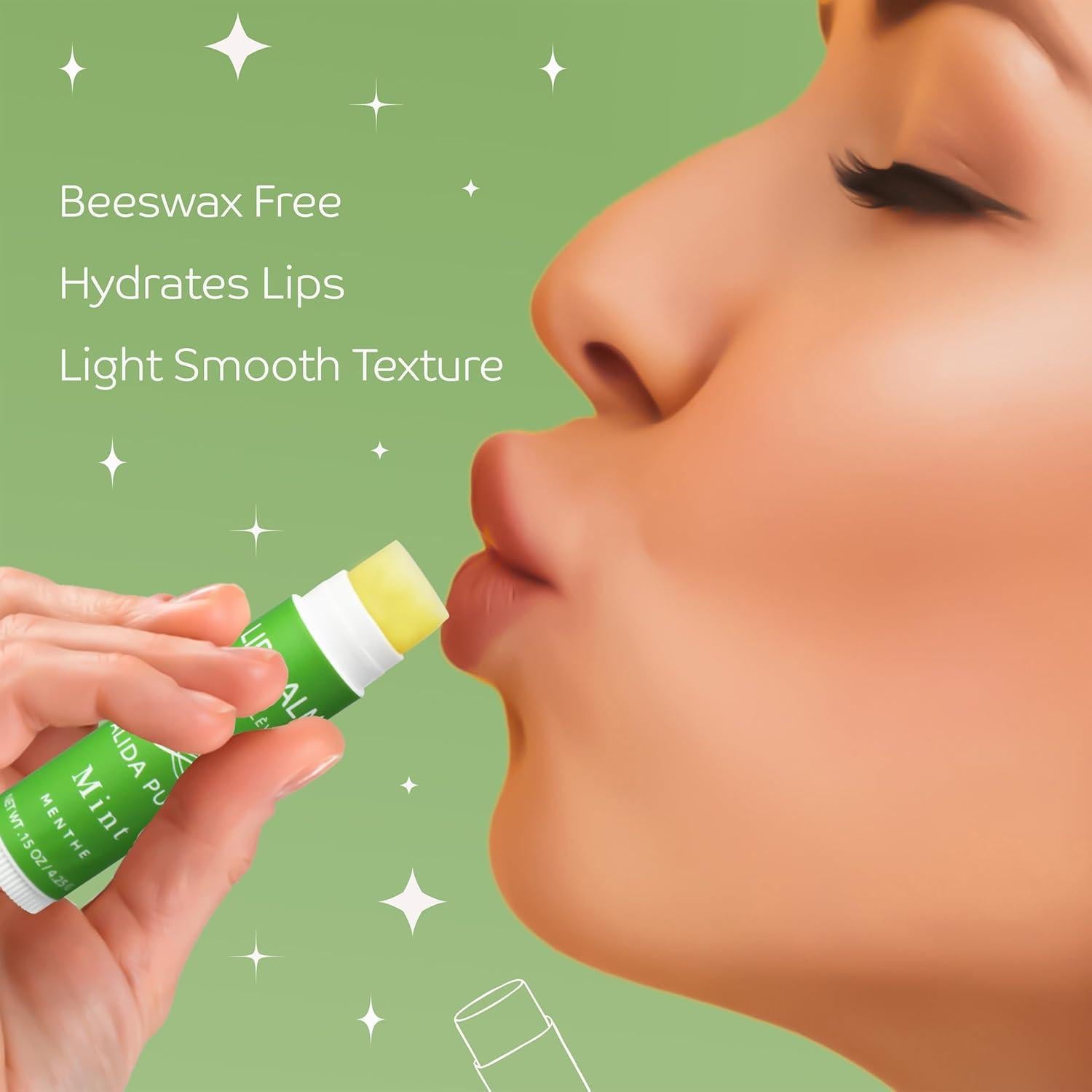 Bálsamo Labial Vegano Menta ALIDA PURE Set de 3 Tubos