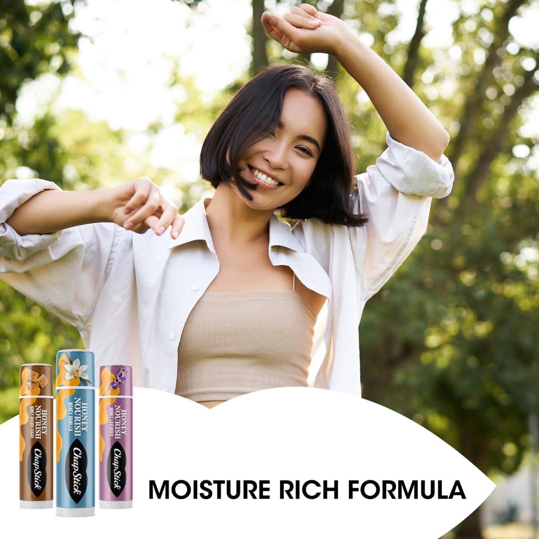 Bálsamo Labial ChapStick Miel Nutritivo 3 Tubos 12.7g