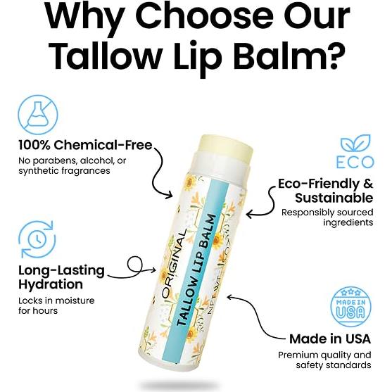 Bálsamo Labial Cattle Creek - Orgánico, Hidratación Profunda, 3 Unidades