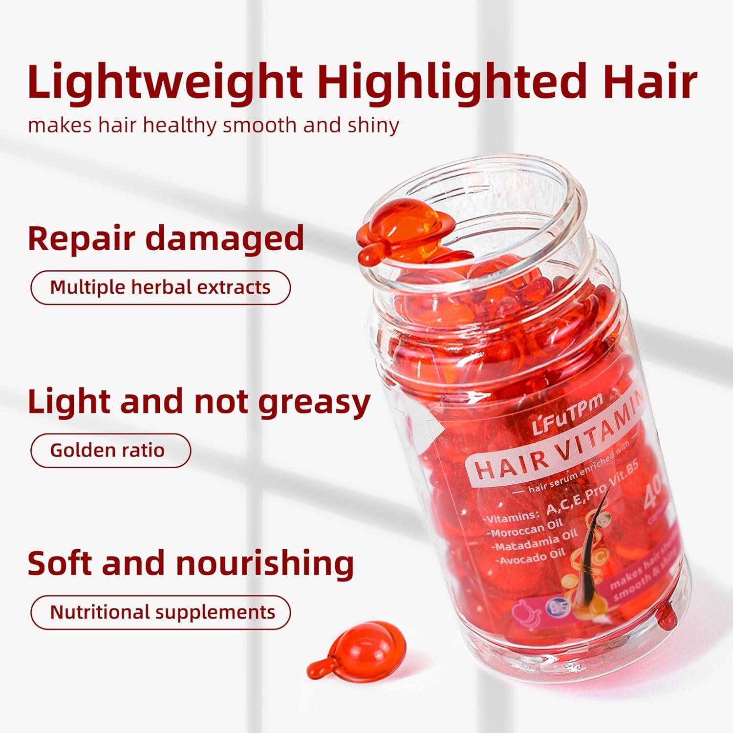 Suero Capilar LFuTPm 40 Cápsulas Vitaminas A, C, E, B5