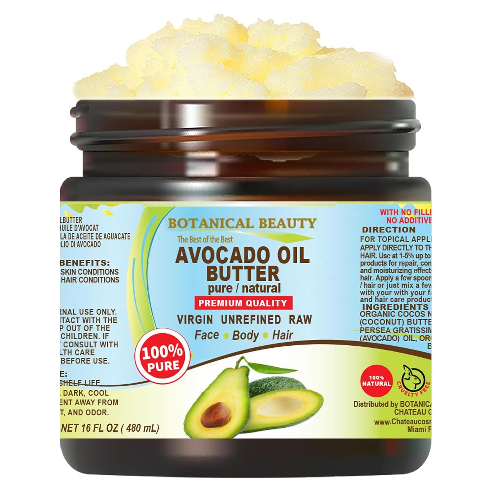 Mantequilla de Aceite de Aguacate 480 ml Belleza Botánica