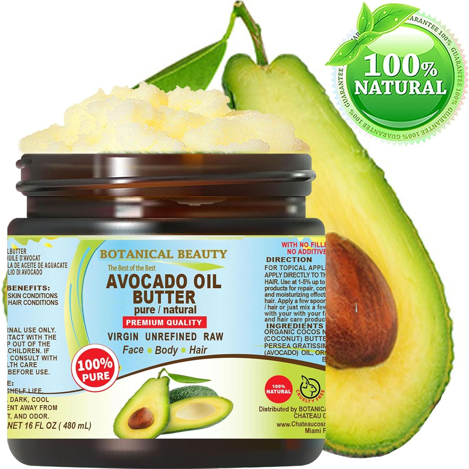 Mantequilla de Aceite de Aguacate 480 ml Belleza Botánica