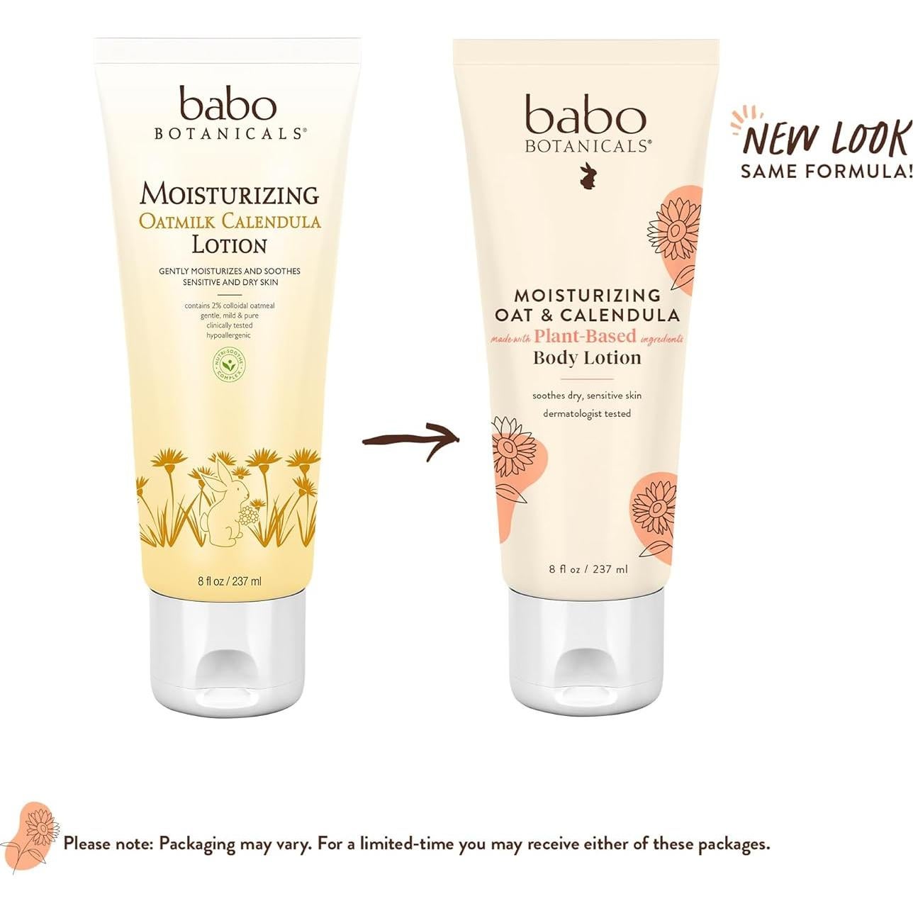 Loción Corporal Hidratante Babo Botanicals 236.6 ml Avena Caléndula