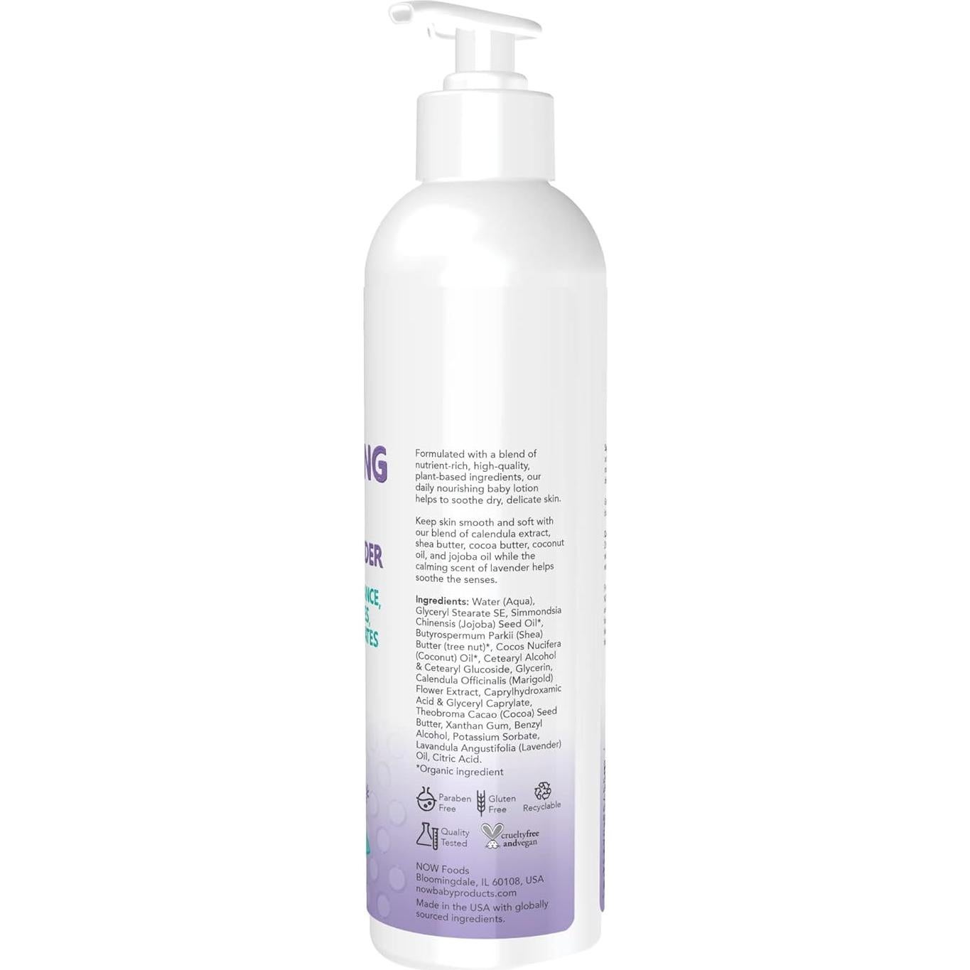 Loción Nutritiva para Bebés NOW Lavanda 236.6 ml