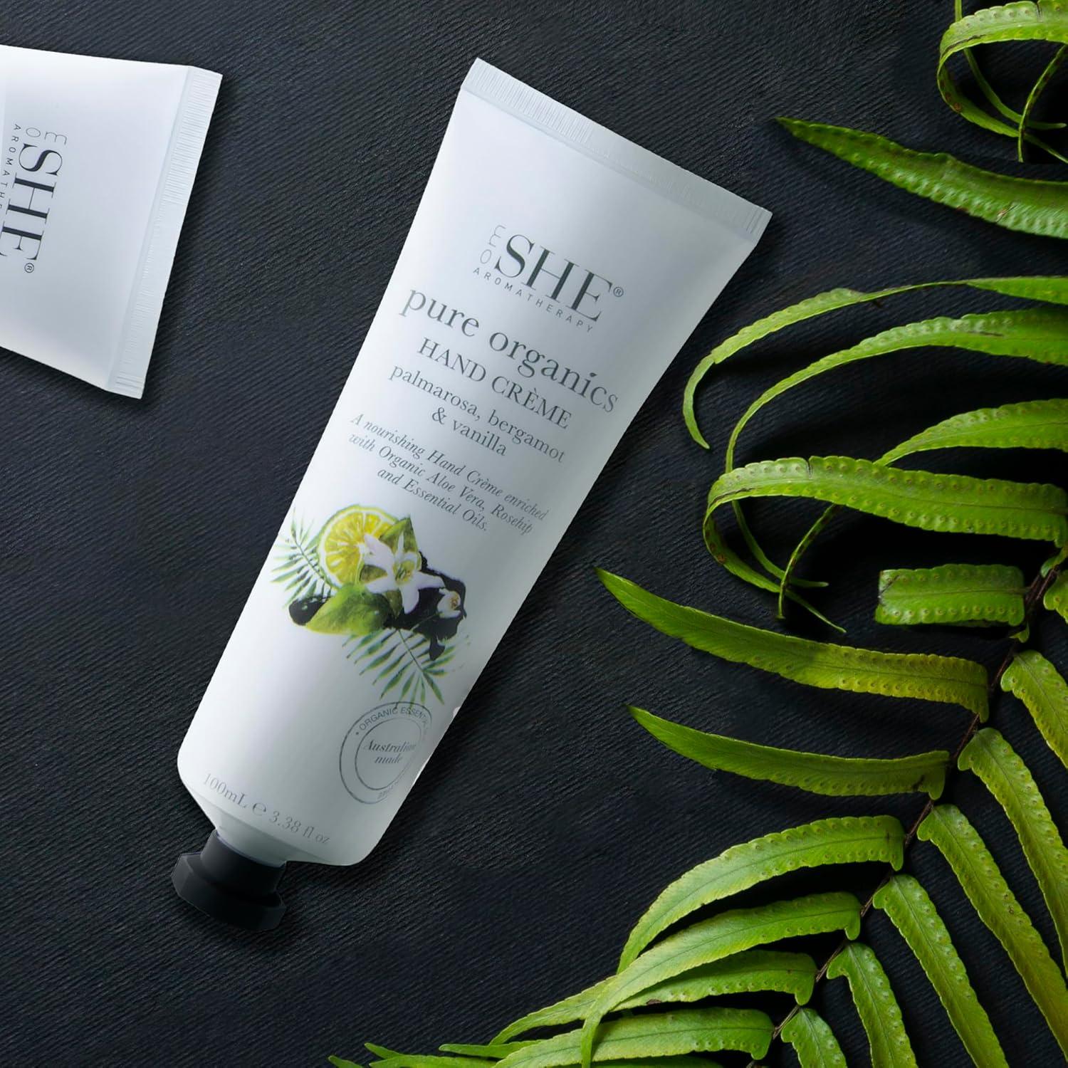 Crema de Manos Orgánica Om She Aromaterapia 117g - Palmarosa, Bergamota, Vainilla