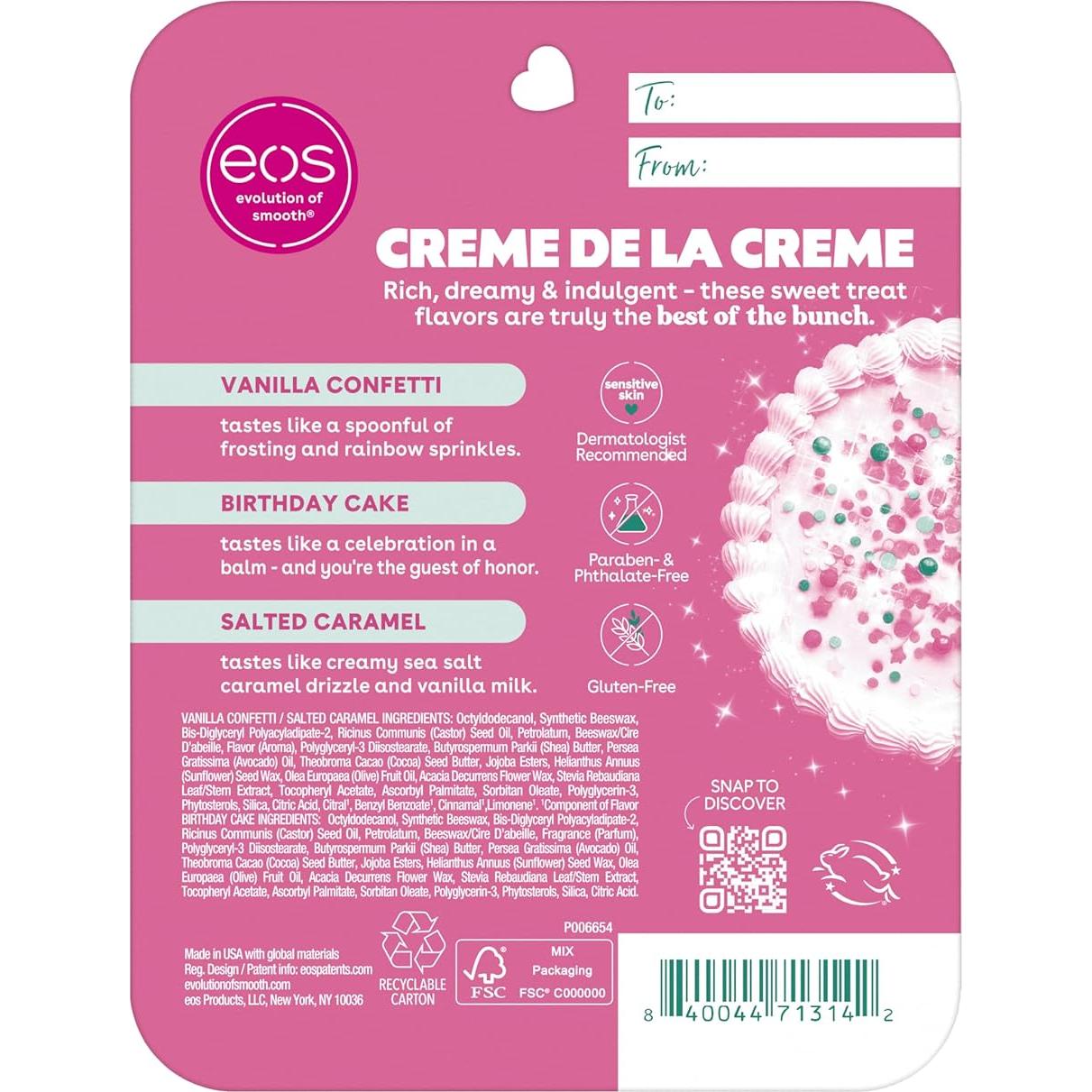 Bálsamo Labial eos Crème de la Crème 3-Pack 5 ml Hidratante