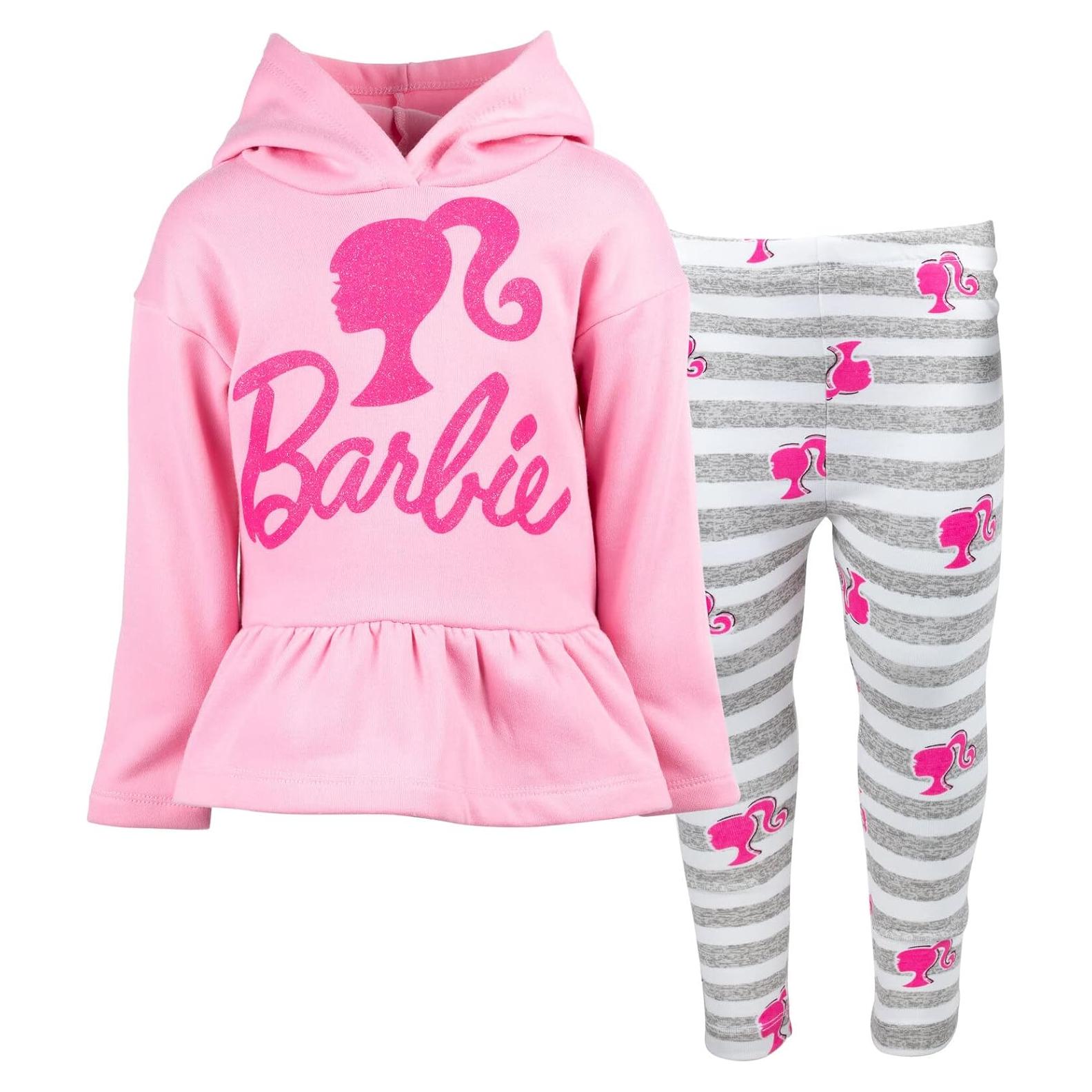Conjunto sudadera y leggings Barbie para niñas 2T-18-20