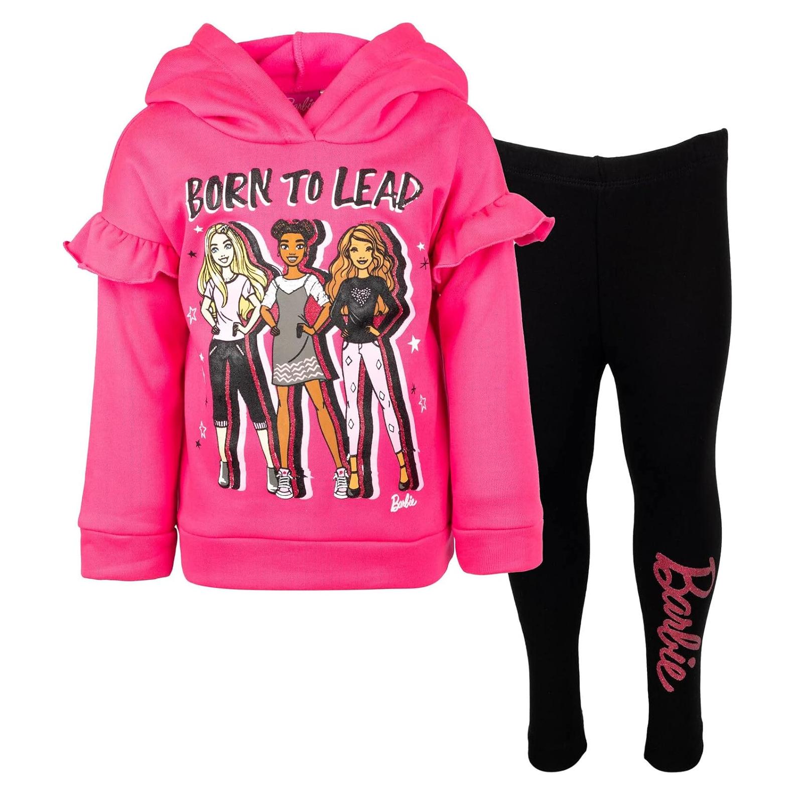 Conjunto sudadera y leggings Barbie para niñas 2T a 18-20