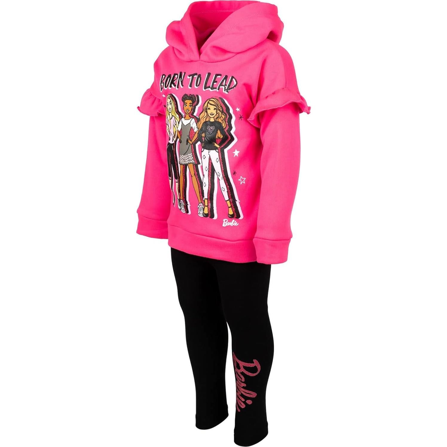 Conjunto sudadera y leggings Barbie para niñas 2T a 18-20
