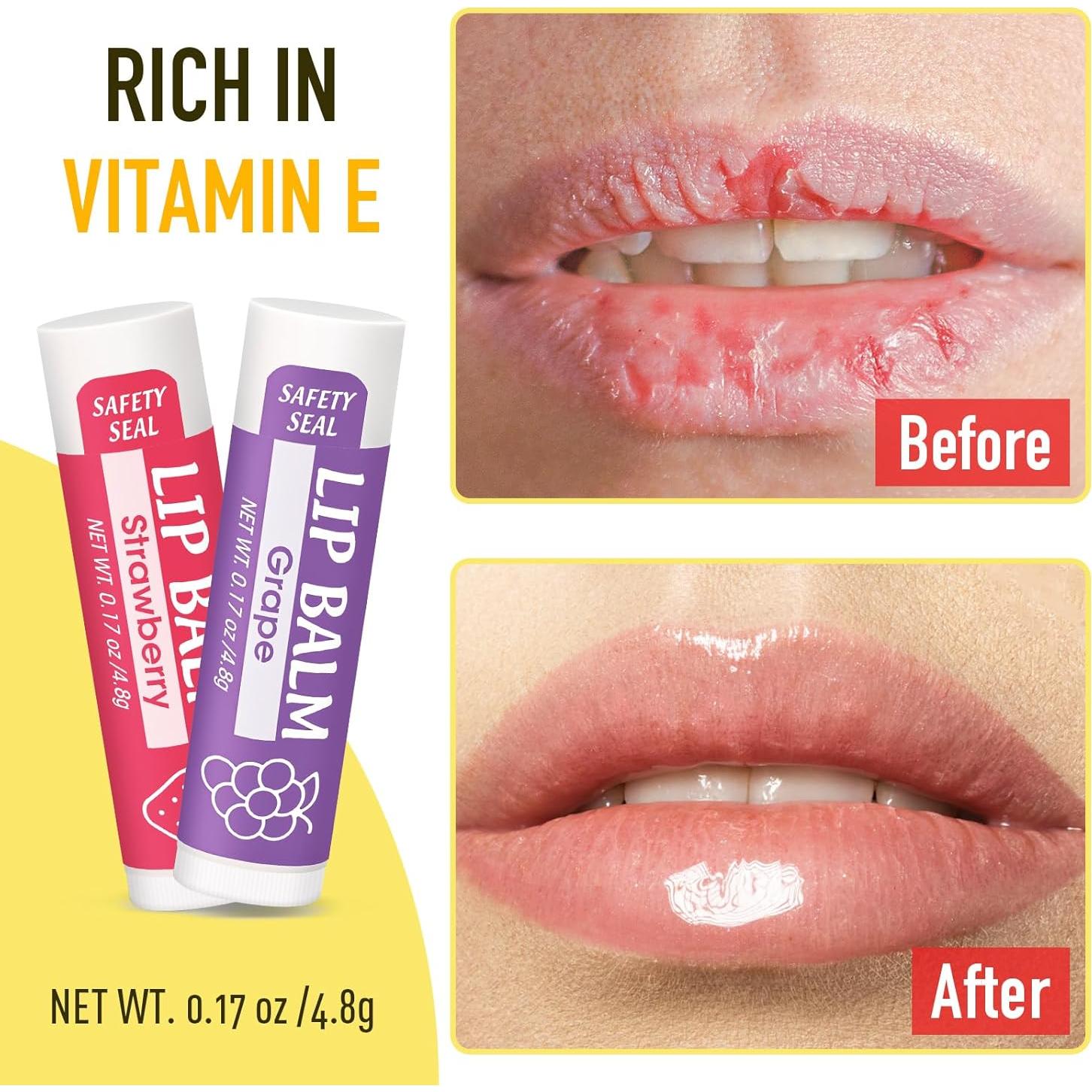 Paquete de 32 Bálsamos Labiales Naturales YesBes - 8 Sabores