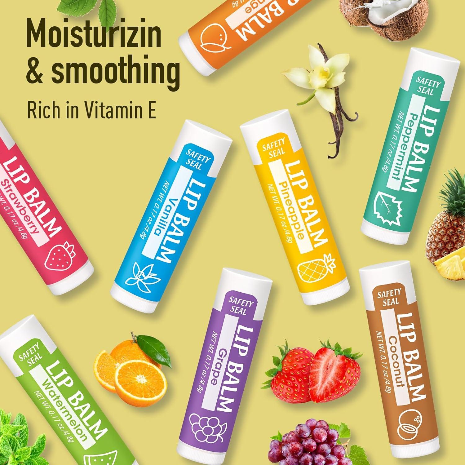 Paquete de 32 Bálsamos Labiales Naturales YesBes - 8 Sabores