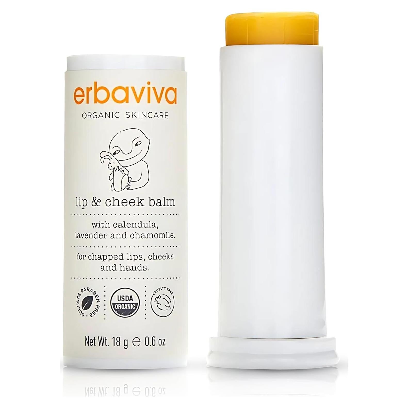 Bálsamo Orgánico Erbaviva para Labios y Mejillas - Hidratante