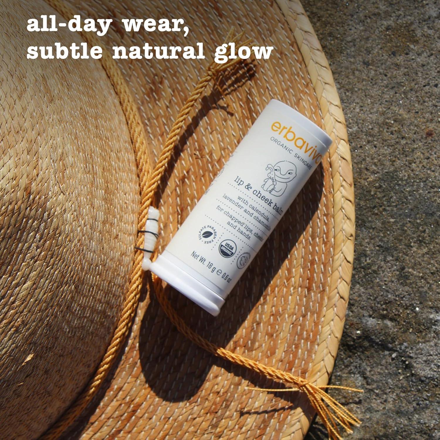 Bálsamo Orgánico Erbaviva para Labios y Mejillas - Hidratante