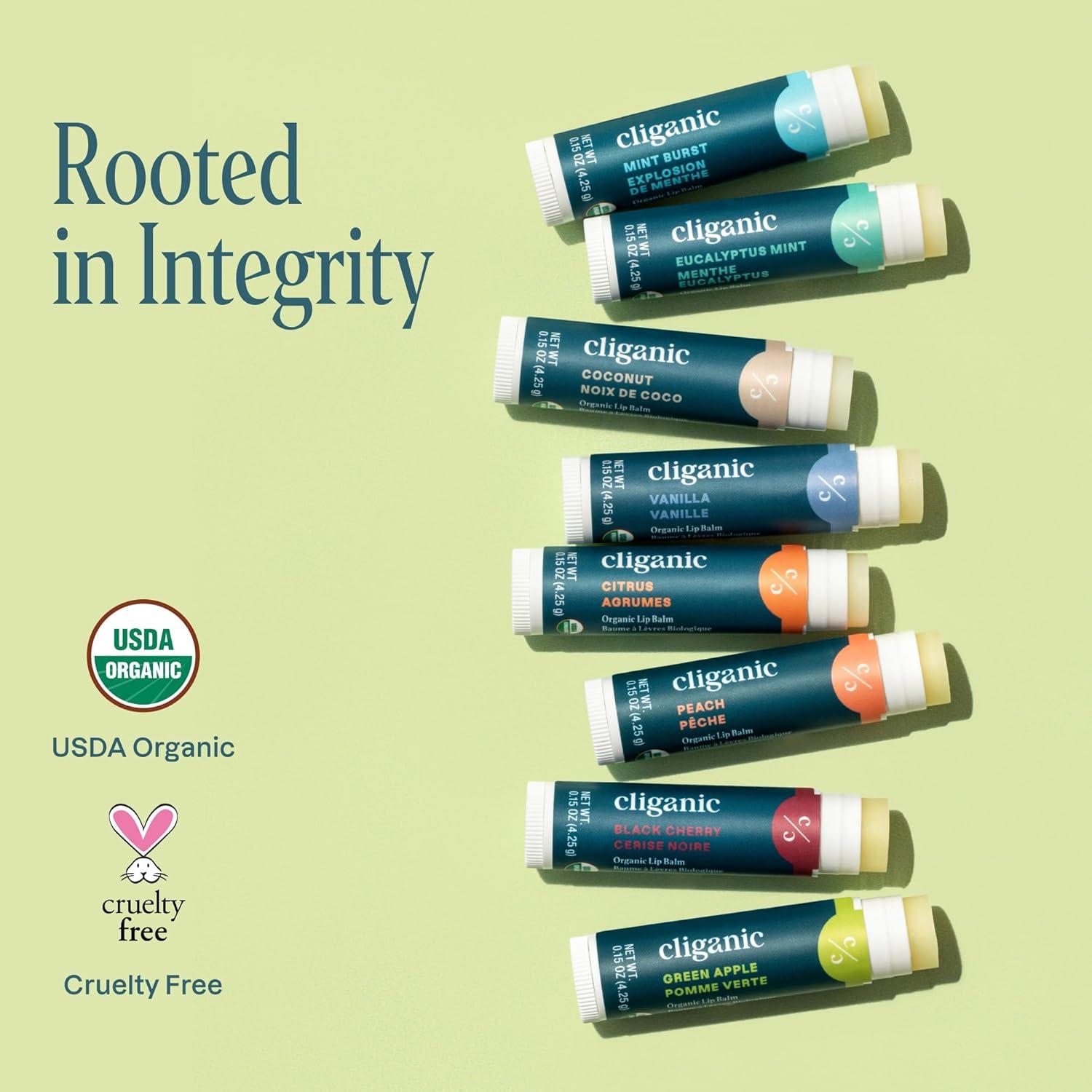 Bálsamos Labiales Orgánicos Cliganic - 8 Sabores Naturales