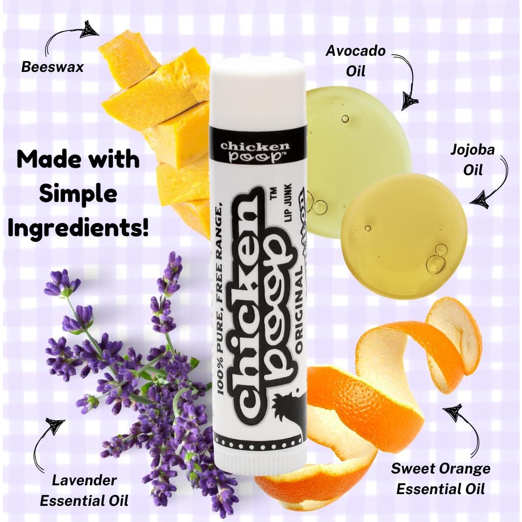 Bálsamo Labial Chicken Poop ORIGINAL 6 Unidades Hidratante