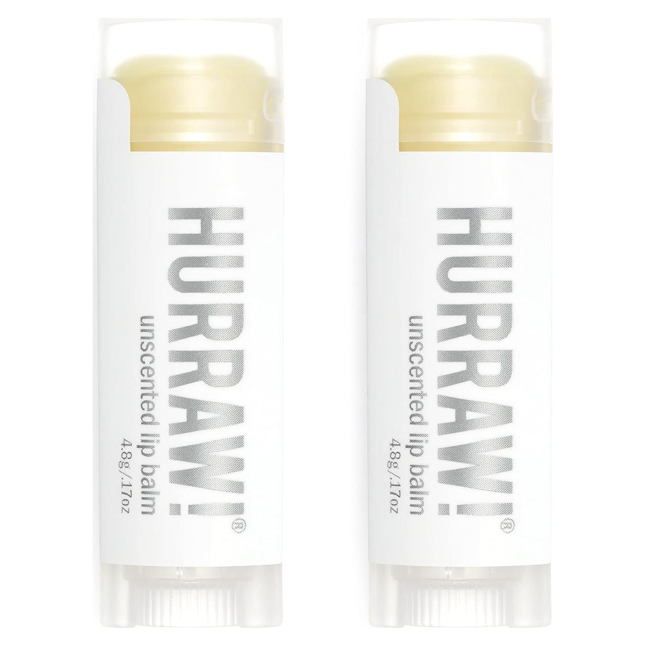 Bálsamo Labial Orgánico Hurraw! Sin Aroma - Paquete de 2