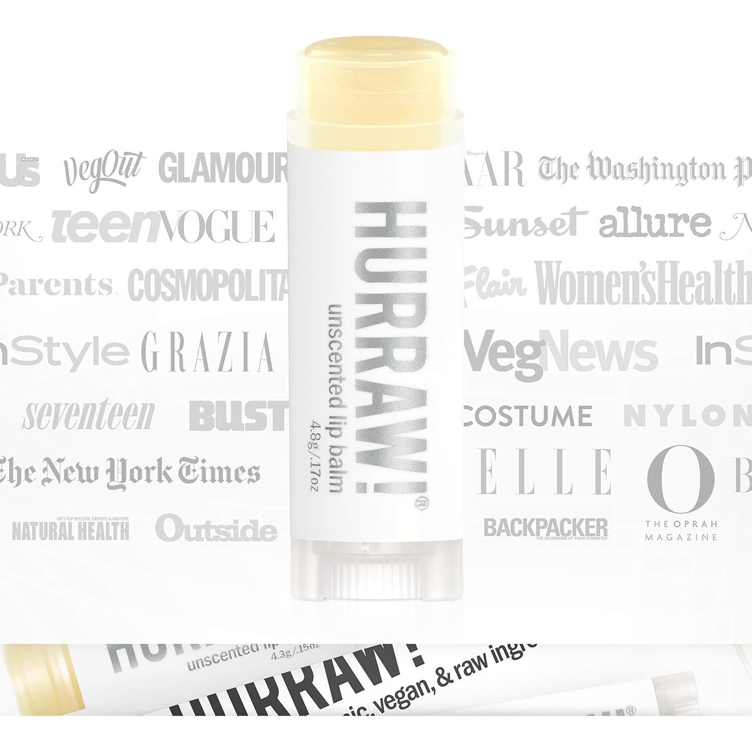 Bálsamo Labial Orgánico Hurraw! Sin Aroma - Paquete de 2